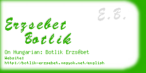 erzsebet botlik business card